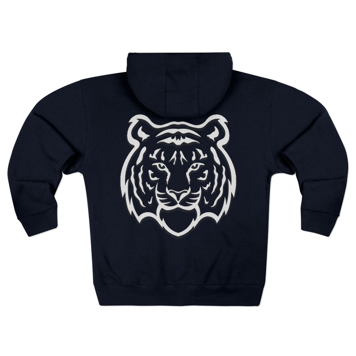 Casual White Tiger Zip Hoodie