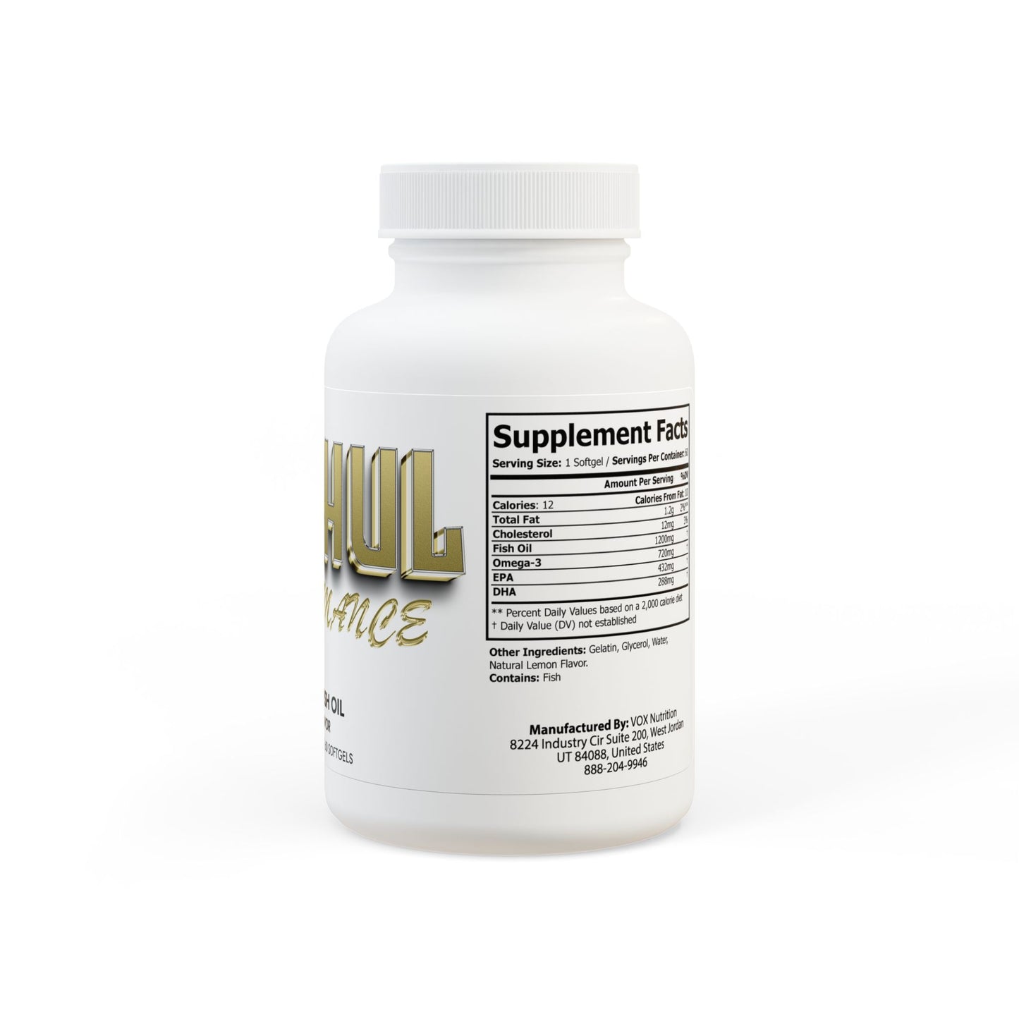 Omega 3 Fish Oil Supplement (60 Softgels)